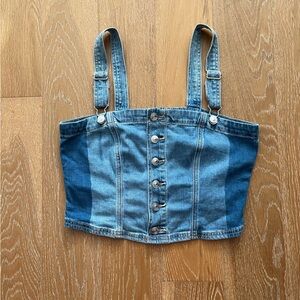 Stylish Blue Denim Jean corset top